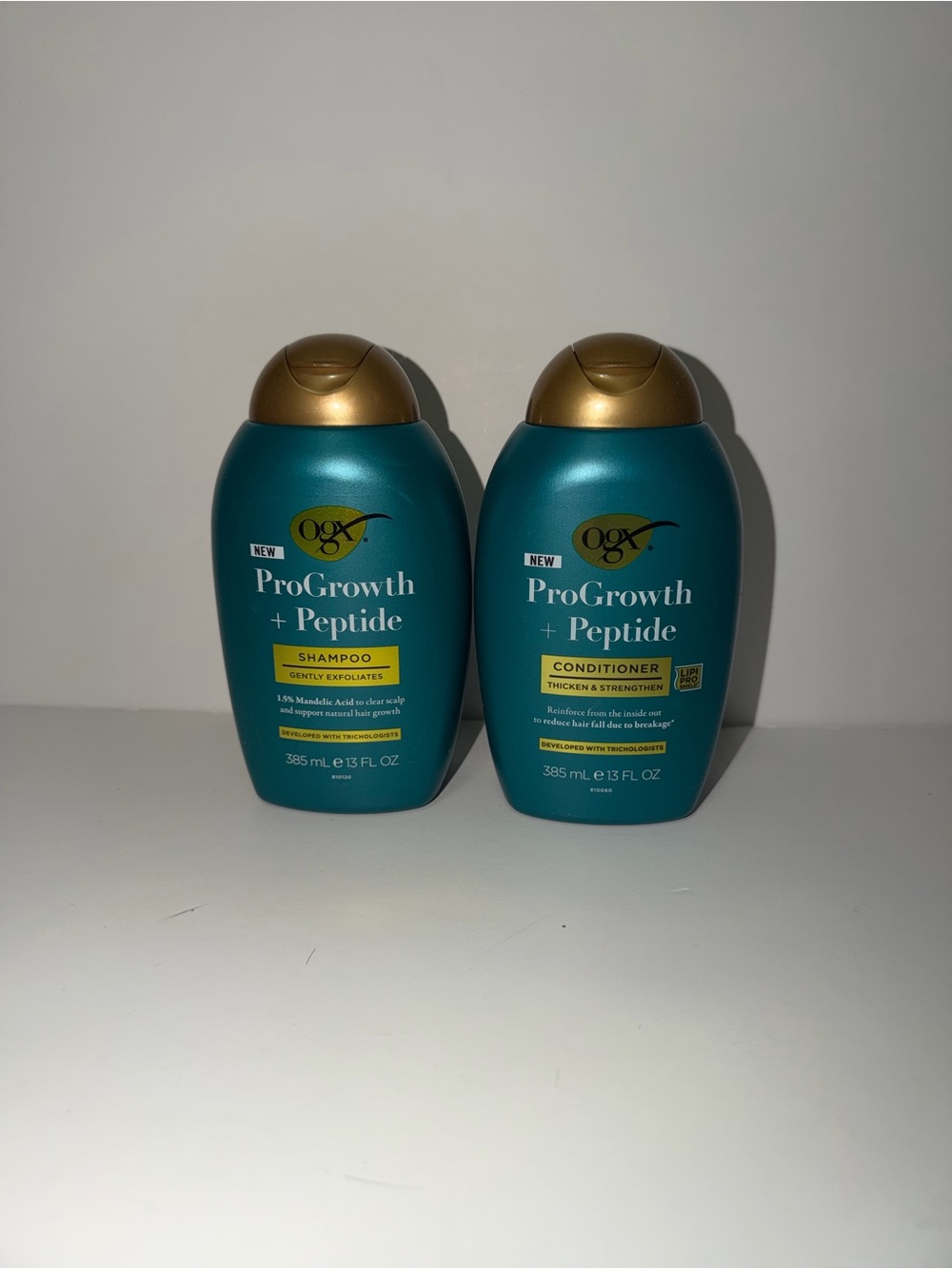 OGX ProGrowth + Peptide Clarifying Shampoo and conditioner